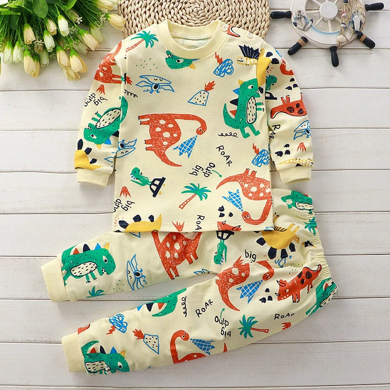 Conjunto Infantil de Algodão – Roupas de Inverno e Outono | Meninos e Meninas | Pijama ou Roupa de Dormir | Presente de Natal