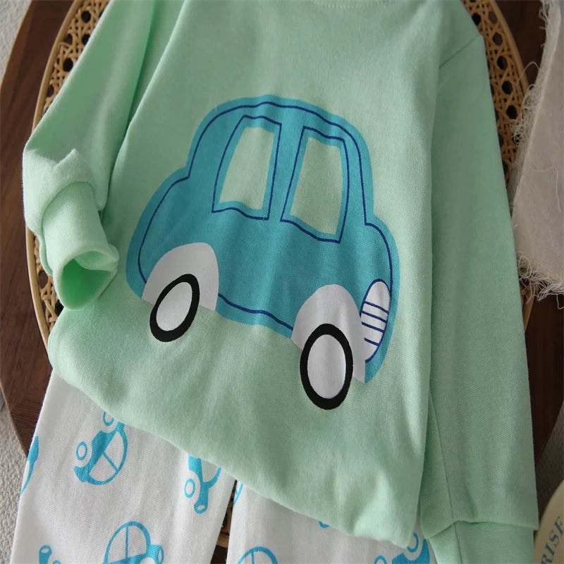 Conjunto Infantil de Algodão – Roupas de Inverno e Outono | Meninos e Meninas | Pijama ou Roupa de Dormir | Presente de Natal