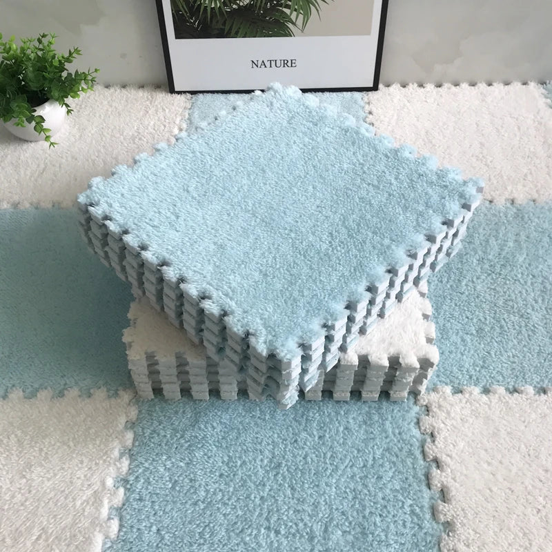 Tapis en peluche douce pour enfants | Tapis puzzle EVA pour bébés | Confort et sécurité dans le jeu