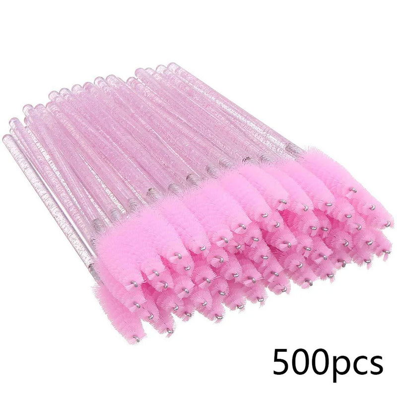 500 / 1000 Pincéis Descartáveis para Cílios e Sobrancelhas | Aplicador de Rímel | Escova de Extensão | Atacado Profissional