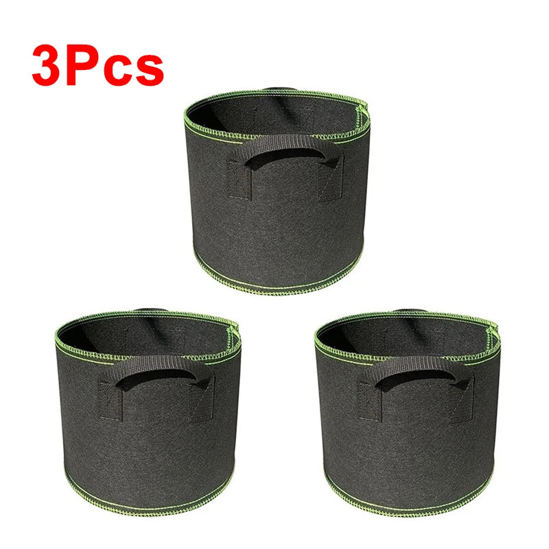 Sacos de Cultivo com Alças | 1 a 12 Galões | Tecido Respirável | Hortaliças, Flores, Ervas | Reutilizável e Resistente | Jardim e Varanda