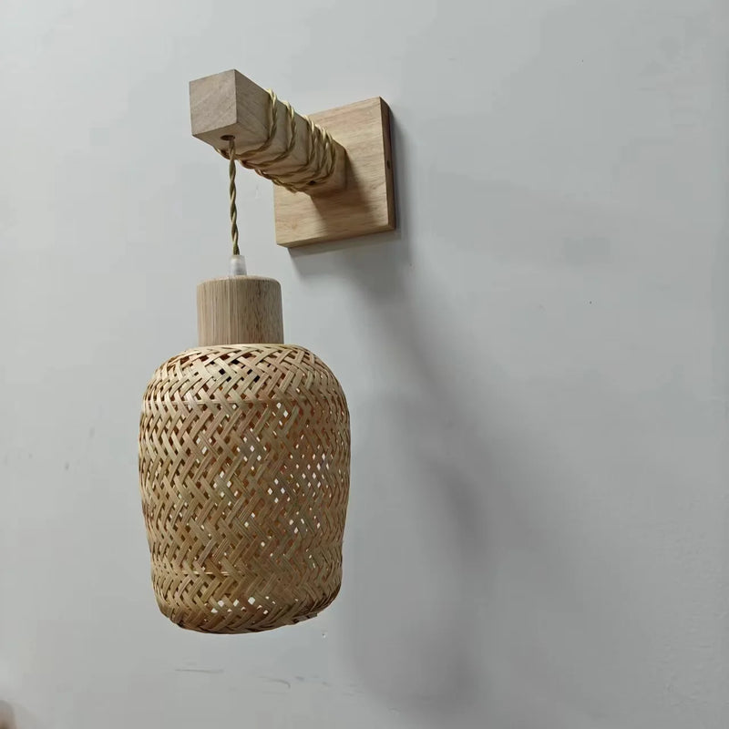 Lustre de Bambu Pendente Artesanal Natural para Sala Quarto Varanda