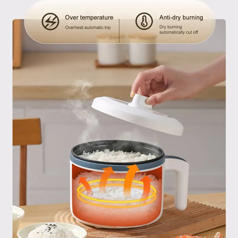 Mini Electric Rice Cooker 600W 220V – Compact, Multifunctional and Easy to Clean