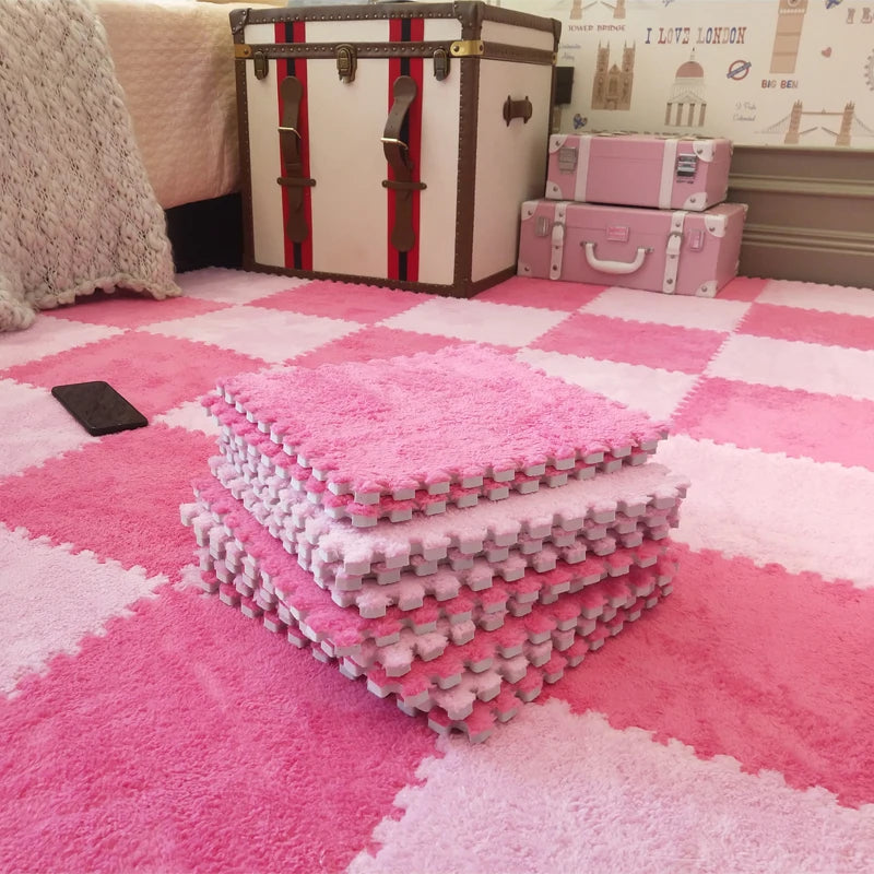 Tapis en peluche douce pour enfants | Tapis puzzle EVA pour bébés | Confort et sécurité dans le jeu