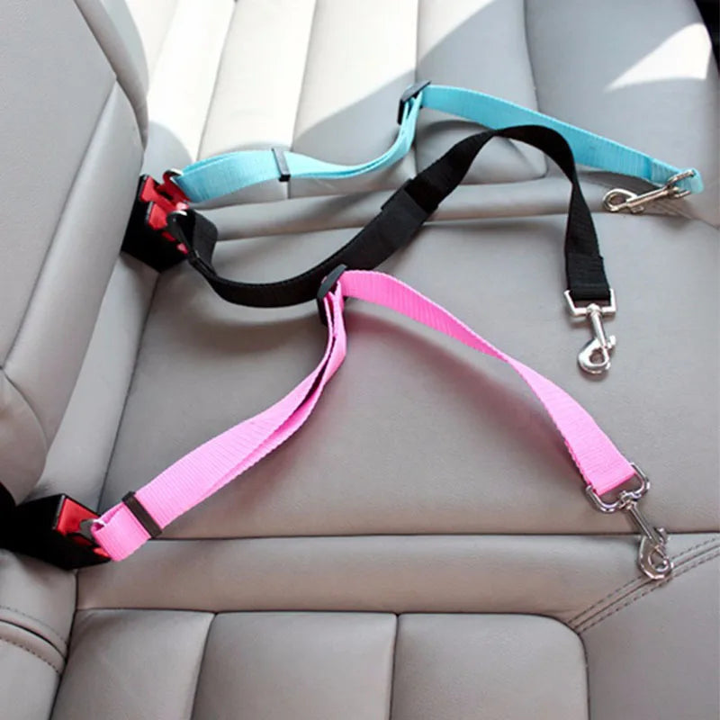 Ceinture de sécurité réglable pour chien et chat – Clip de véhicule | Guide de connexion rapide pour un transport en toute sécurité