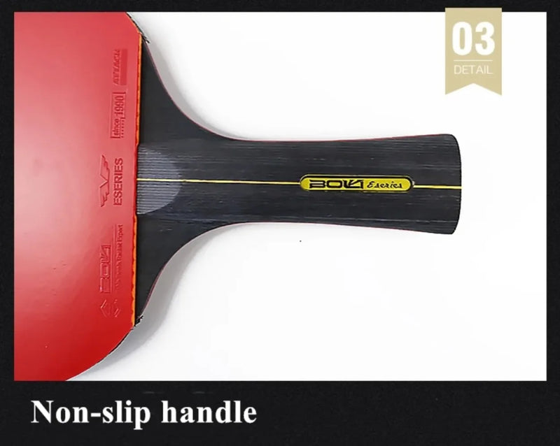Ensemble de raquettes de tennis de table professionnelles 5/6 étoiles – Kit avec 2 raquettes + sac | Bois de première qualité, caoutchouc à chevrons et haute performance