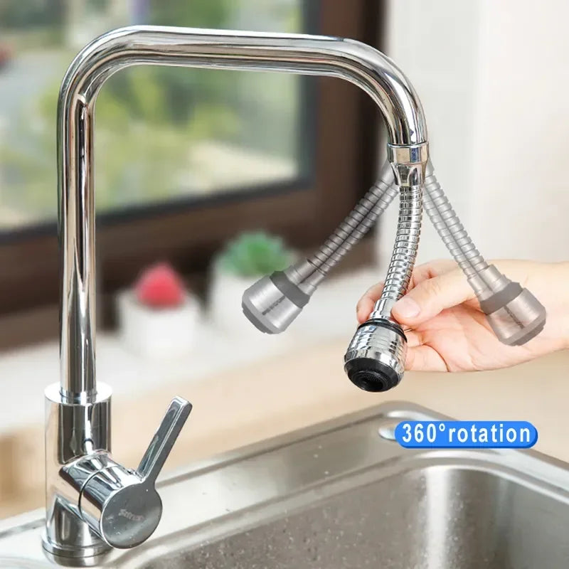 Robinet de cuisine et de salle de bain rotatif à 360° : 2 modes de pression et rallonge d'économie d'eau