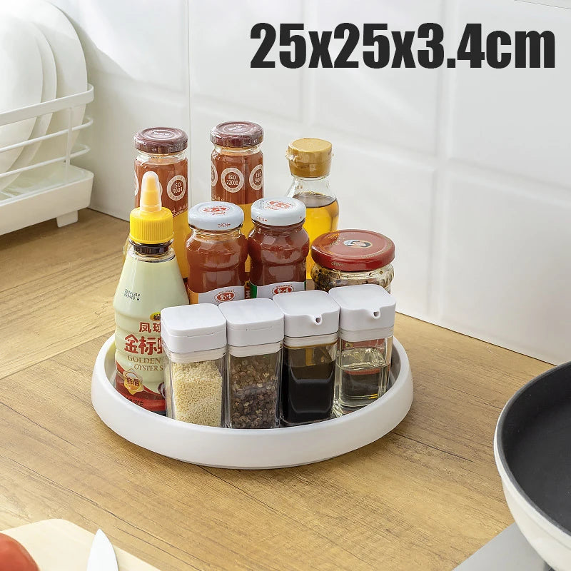 Bandeja Giratória 360° para Temperos e Utensílios – Organizador Multifuncional de Cozinha