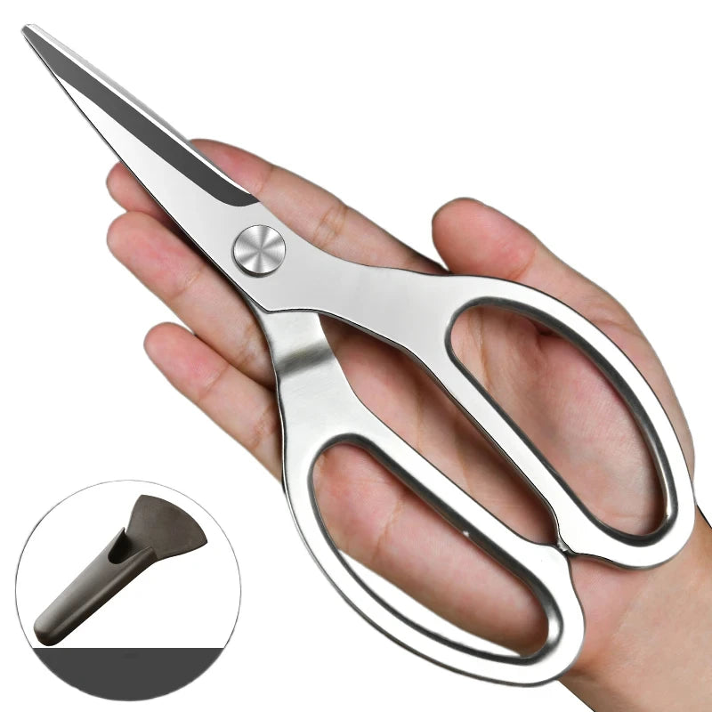 Ciseaux de cuisine professionnels Xitou – Entièrement en acier inoxydable, coupe-os de poulet, multi-usages avec étui de protection