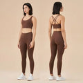 Conjunto Fitness Feminino com Legging e Top – Roupa de Academia para Ioga, Corrida e Musculação | Tecido Respirável, Cintura Alta e Suporte no Sutiã