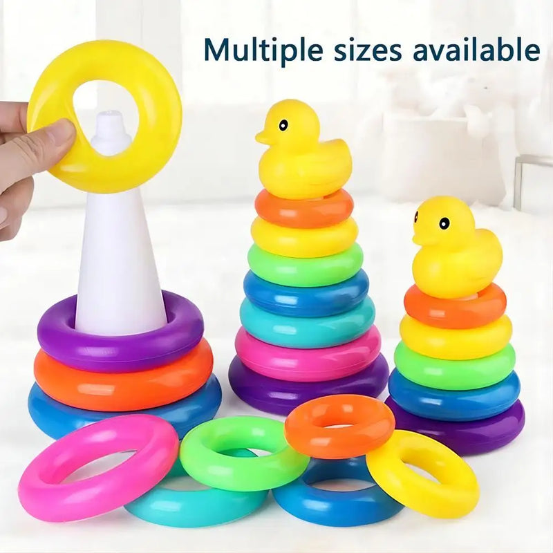 Tour à balles Montessori pour bébés – Jouet éducatif sensoriel | Jeu d'empilement avec piste | Développement de l'enfant de 1 à 3 ans