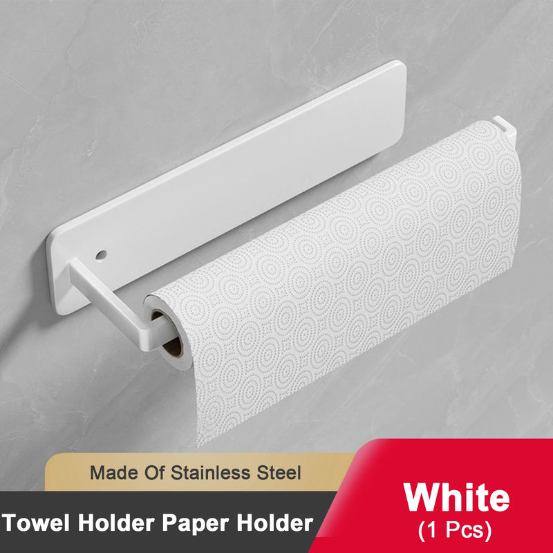 Suporte Autoadesivo para Toalha de Papel – Sem Perfuração, Ideal para Cozinha e Banheiro