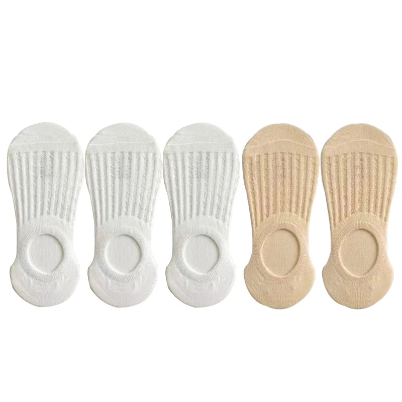Chaussettes invisibles en dentelle pour femmes, antidérapantes, courtes, respirantes, en coton et silicone, pour l'été