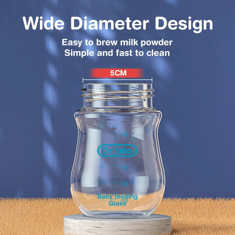 Biberon en verre anti-colique pour nouveau-nés – 90 ml ou 160 ml | Sans BPA