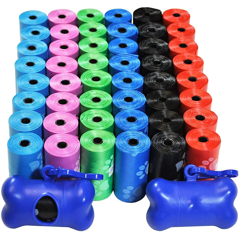 120 Rolos de Sacos para Fezes de Cachorro – 15 Sacos por Rolo – Coleta Higiênica ao Ar Livre – Refil para Higiene Pet