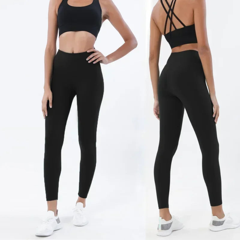 Conjunto Fitness Feminino com Legging e Top – Roupa de Academia para Ioga, Corrida e Musculação | Tecido Respirável, Cintura Alta e Suporte no Sutiã