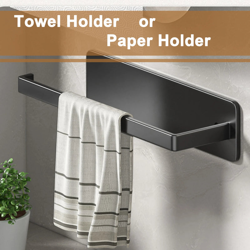 Suporte Autoadesivo para Toalha de Papel – Sem Perfuração, Ideal para Cozinha e Banheiro