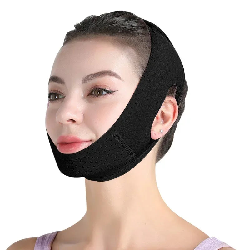 Faixa Modeladora Facial V-Line – Redutor de Papada, Lifting Facial e Rejuvenescimento | Reutilizável, Unissex, Pele Firme e Contorno em Forma de V