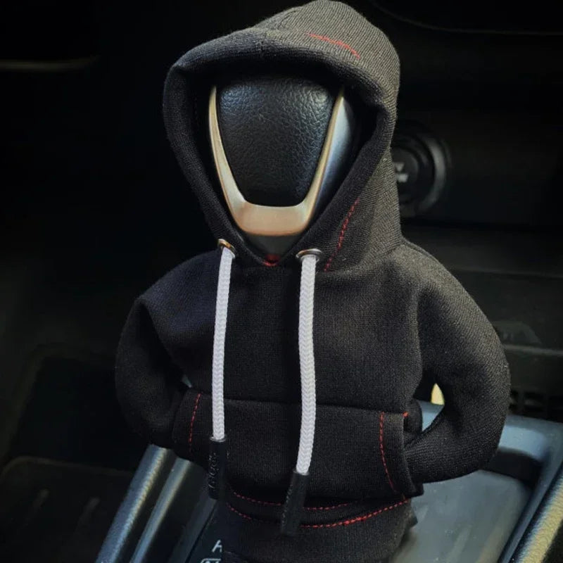 Capa para Alavanca de Câmbio em Formato de Moletom com Capuz – Vikefon, Criativa, Divertida e Lavável, Acessório Universal para Interior de Carro