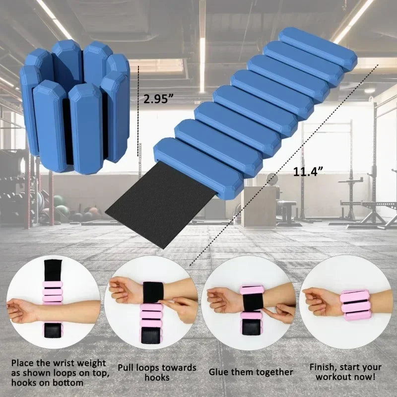 Poids réglables pour poignets et chevilles – Paire portable pour le yoga, la course à pied, le cardio et la musculation | Unisexe, confortable et sûr
