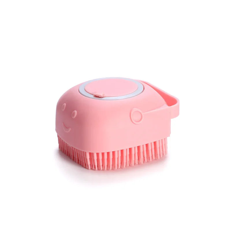 Escova de Banho para Pets – Massageador de Silicone Macio para Cães e Gatos