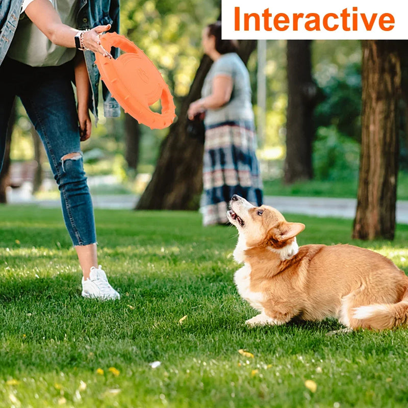 Disque volant pour animaux de compagnie EVA, anneau de traction pour dressage de chien, jouet flottant résistant aux morsures, jeu interactif de sports de plein air pour chien, frisbee