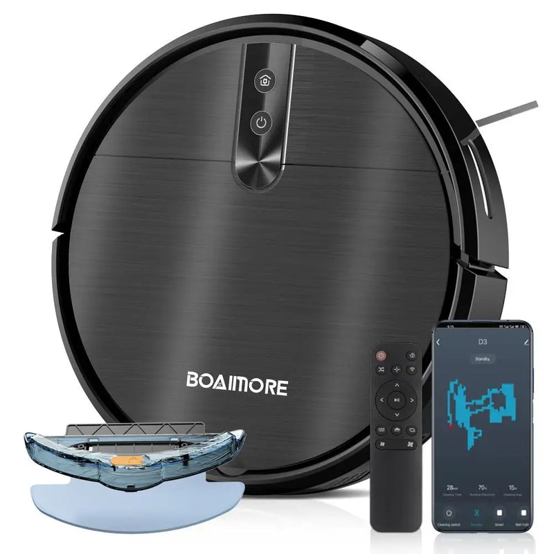 Aspirador Robô D3 – 3600Pa, App Inteligente, Limpeza a Seco e Úmido com Mapeamento