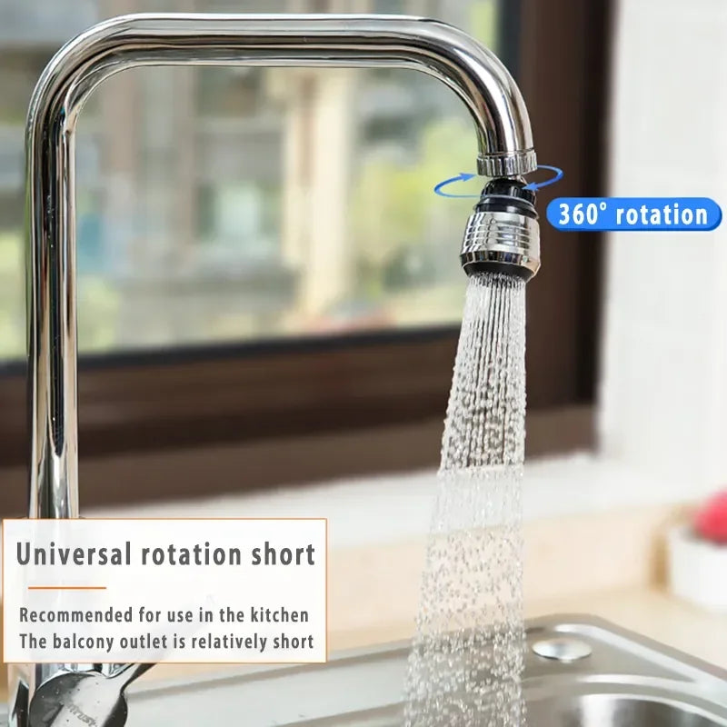 Robinet de cuisine et de salle de bain rotatif à 360° : 2 modes de pression et rallonge d'économie d'eau