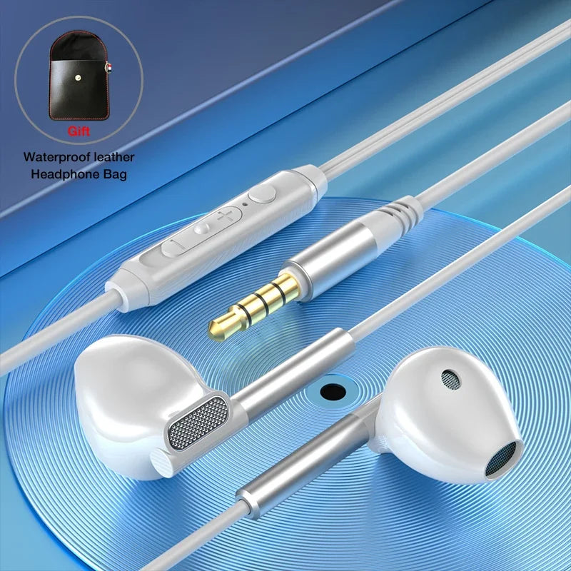 Fone Eardeco com Fio | Tipo-C ou 3.5mm | Microfone | Grave Potente | Hi-Fi Estéreo | Cancelamento de Ruído | Para Android, PC e Mais