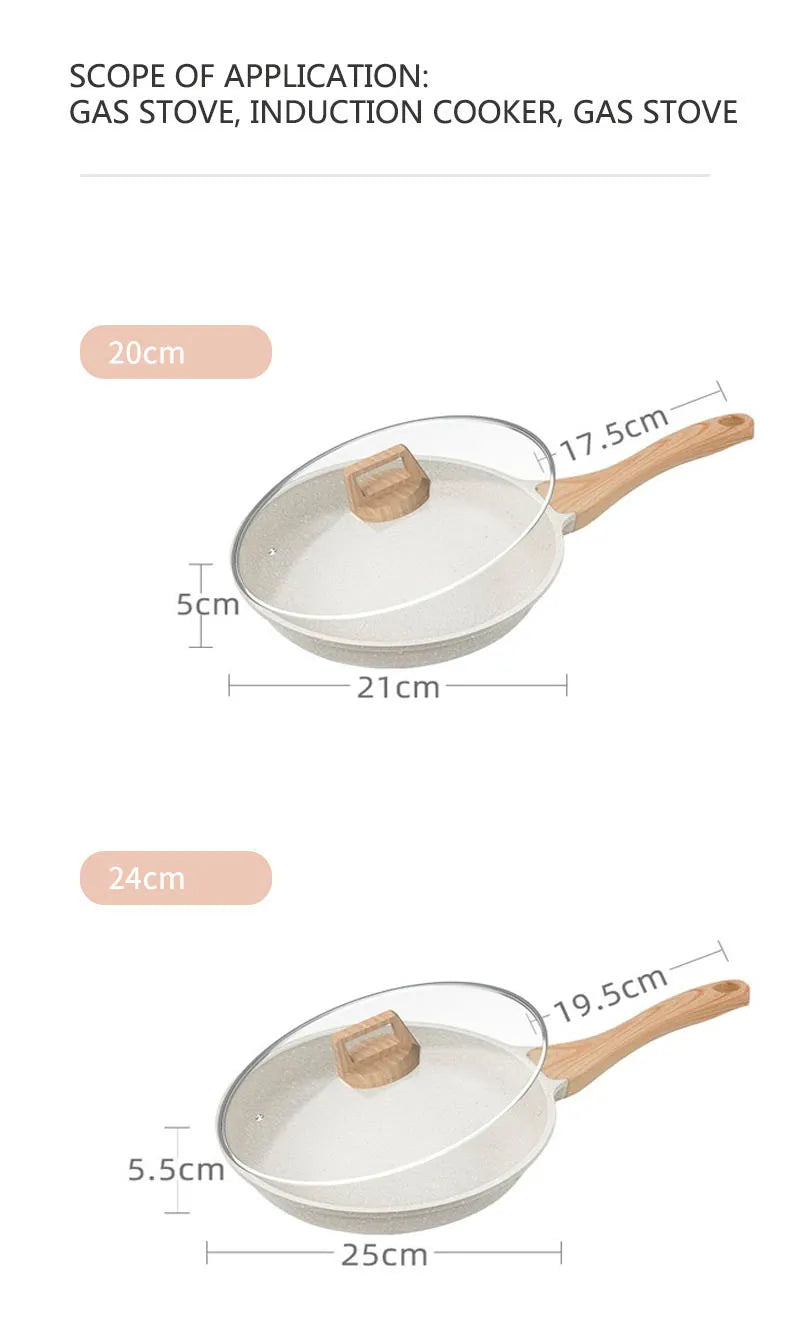 Frigideira Wok Antiaderente Durável de Cerâmica – Para Fogão a Gás e Indução, Ideal para Bifes e Cozinhar com Facilidade