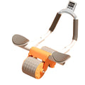 Roda Abdominal com Suporte de Cotovelo e Contador Digital Recuo Automático Fitness