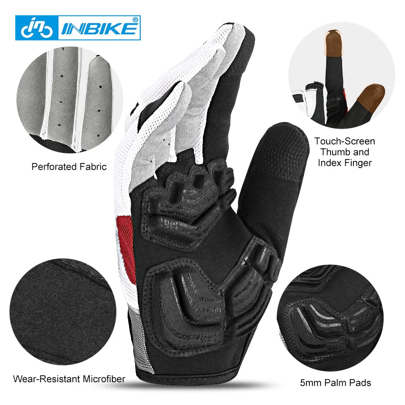 Gants de cyclisme IF239 avec coussinet en gel de 5 mm – Microfibre antidérapante, tissu respirant et fermeture réglable | VTT, Vitesse et Urbain