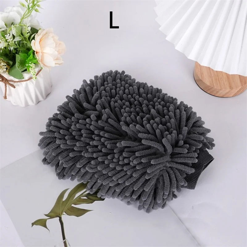 Double-Sided Chenille Car Wash Glove | Soft and Thick Plush | Car Cleaning Accessory