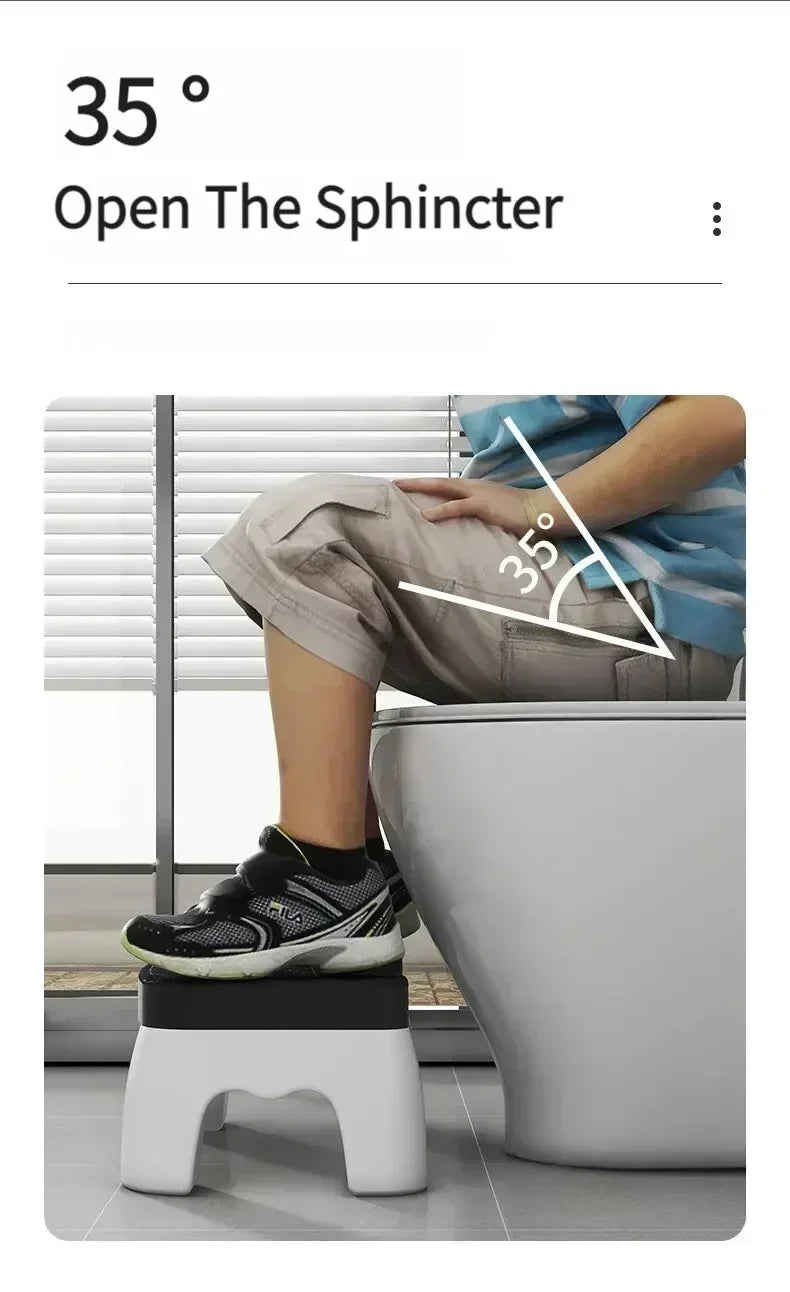 Banquinho Ergonômico Impermeável para Vaso Sanitário – Adultos, Crianças, Gestantes e Idosos
