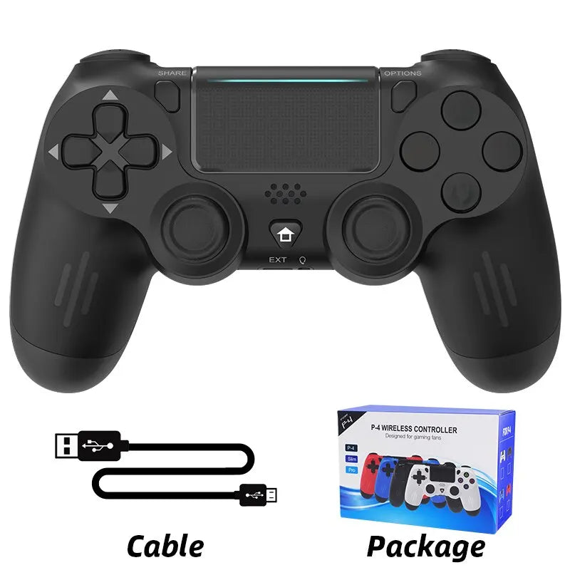Controle Bluetooth Data Frog | Compatível com PS4, Slim, Pro, PC, Android, iOS | Sem Fio | Vibração Dupla | Gamepad Ergonômico