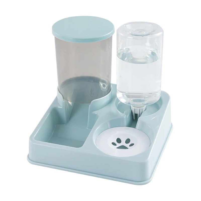 Comedouro e Bebedouro Automático 2 em 1 – Sistema por Gravidade para Gatos e Cães Pequenos