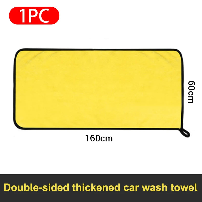 Serviette en microfibre Seametal 400 g/m² – Double face, haute absorption, séchage rapide, polaire corail pour lavage auto