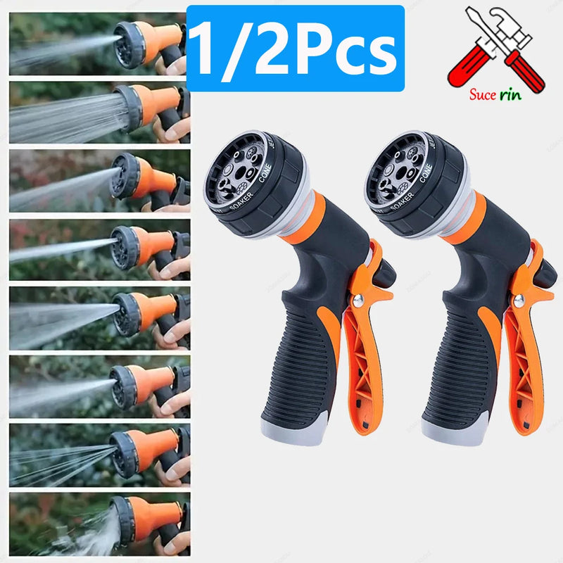 Bico de Mangueira ZOMASOU 8 Jatos | Pulverizador Alta Pressão com Trava | Jardim, Carro, Pet, Limpeza | Econômico e Confortável