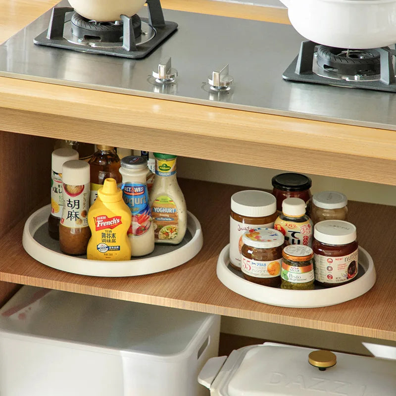 Bandeja Giratória 360° para Temperos e Utensílios – Organizador Multifuncional de Cozinha