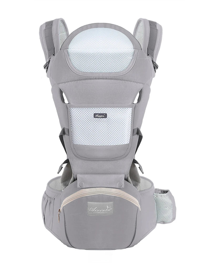 Canguru Ergonômico Multifuncional com Banquinho de Apoio | De Recém-nascido a Toddler