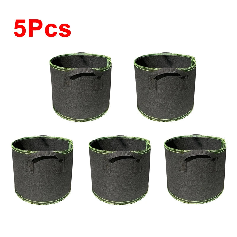 Sacos de Cultivo com Alças | 1 a 12 Galões | Tecido Respirável | Hortaliças, Flores, Ervas | Reutilizável e Resistente | Jardim e Varanda
